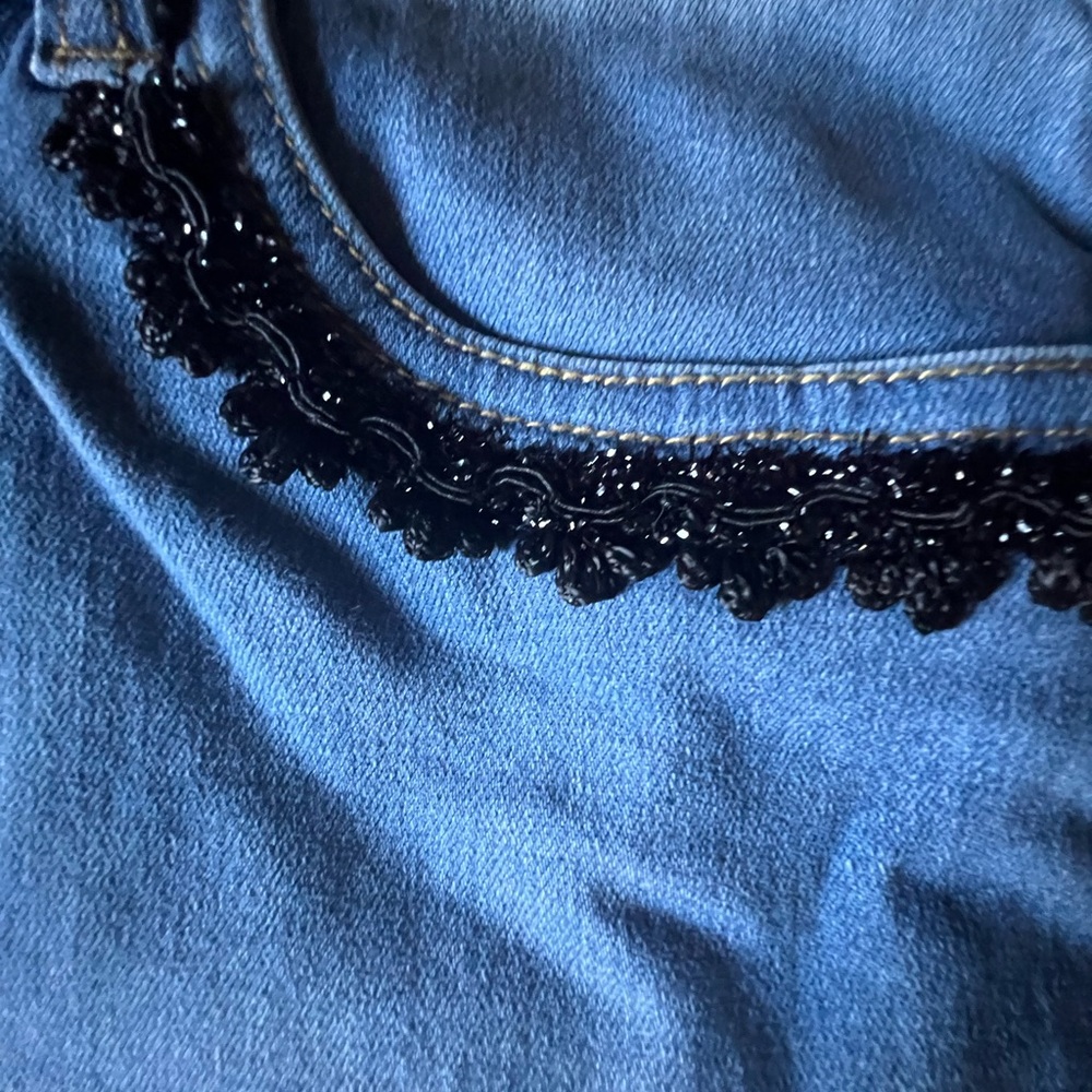 🌟VENUS Denim and Lace Skirt - Picture 3 of 5